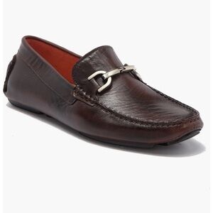 Donald Pliner Victor Leather Driver Loafer Bit Hardware cognac brown size 13